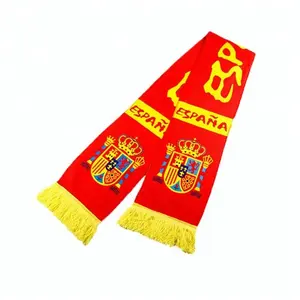 Spain football fans scarf jersey material printed football match scarf Espana football scarf