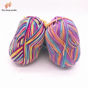 China-made 1/14nm 3mm 30/2 36/2s 8 lagen soft-gefühl warme weiche phantasie garn multicolor gefärbt garn 100% acryl stoff pullover garn