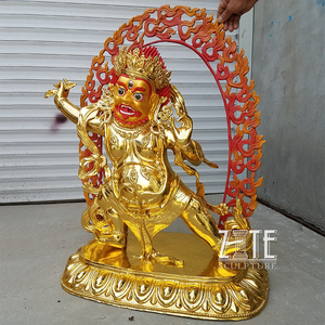 Design classico oro bronzo buddha statue di vajrapani - Product Image 4