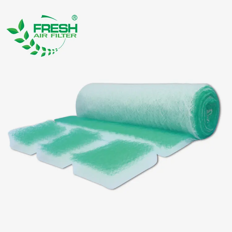 De la industria de la cabina de pintura casa cocina Filtro de fibra de vidrio de filtro de aire de los medios de rollo para la cabina de pulverización