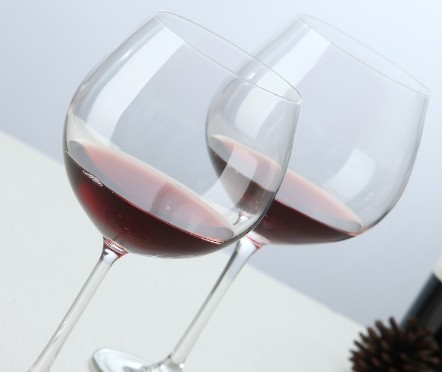 Lead Free Crystal Super Stem Red lined Wine Glass With Stem Crystal Glass Cup