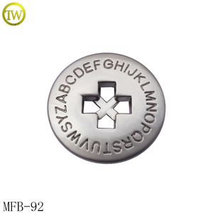 Boutons <span class=keywords><strong>pression</strong></span> en métal denim plaqué argent de créateur Boutons rivets en métal jeans - Product Image 4