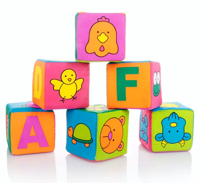 9*9*9cm Cloth Cube Educational Toys Baby Birthing Gift for 0-12 Months baby Soft Fabric Toys
