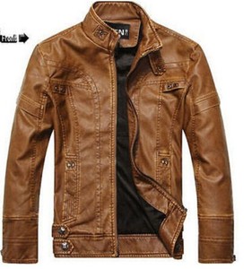 OEM di vendita calda degli uomini di Modo Cappotti Giacche In <span class=keywords><strong>Pelle</strong></span> Lavata In <span class=keywords><strong>Pelle</strong></span> <span class=keywords><strong>Moto</strong></span> Cappotto - Product Image 2