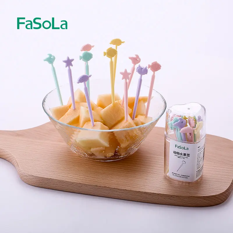 Пластиковые палочки FaSoLa для перемешивания фруктов для вечеринки, семьи и бара