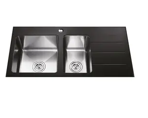 Modern Style Sink Kitchens Environmentally Friendly Commercial stainless steel 304 sink 8 inches deep black Sink Kitchens