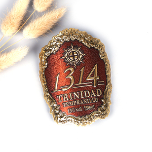 Etiquetas autoadhesivas de Metal para <span class=keywords><strong>vino</strong></span> tinto, etiquetas de estaño, <span class=keywords><strong>Etiqueta</strong></span> adhesiva de peltre, Etichetta en peltro - Product Image 4