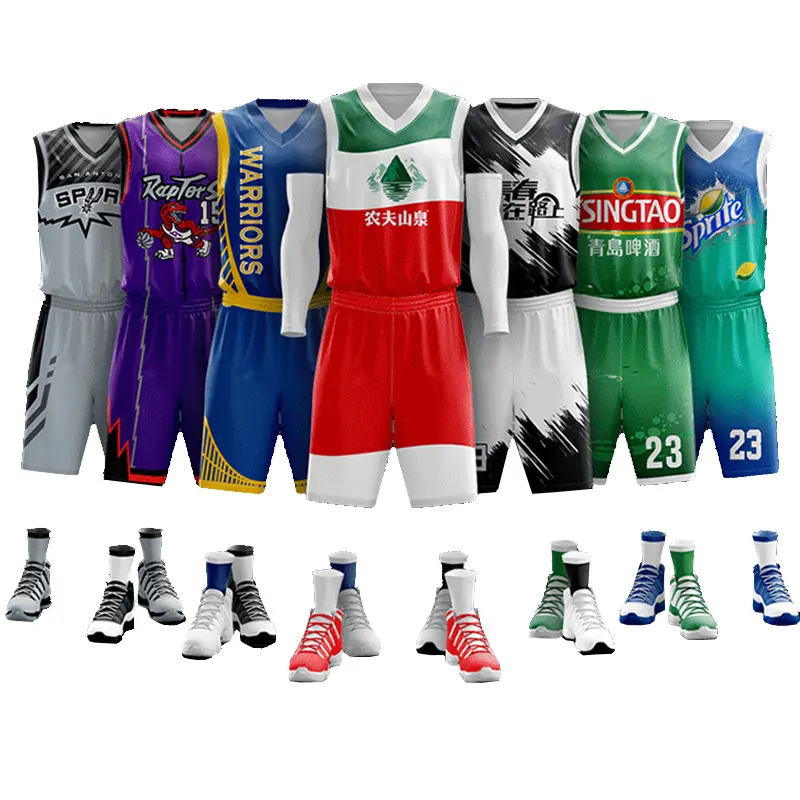 Venta al por mayor, ropa deportiva, camiseta de baloncesto de secado rápido y conjunto corto, conjuntos de Jersey de baloncesto personalizados de alta calidad