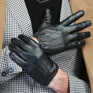 Mode Soie Doublure Brun Hiver Écran Tactile <span class=keywords><strong>Voiture</strong></span> Conduite Gants En <span class=keywords><strong>Cuir</strong></span> De Mouton pour <span class=keywords><strong>Homme</strong></span> - Product Image 3