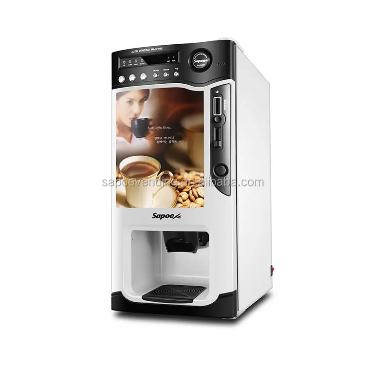 commerical fully-automatic coin operated cappuccino coffee vending machine