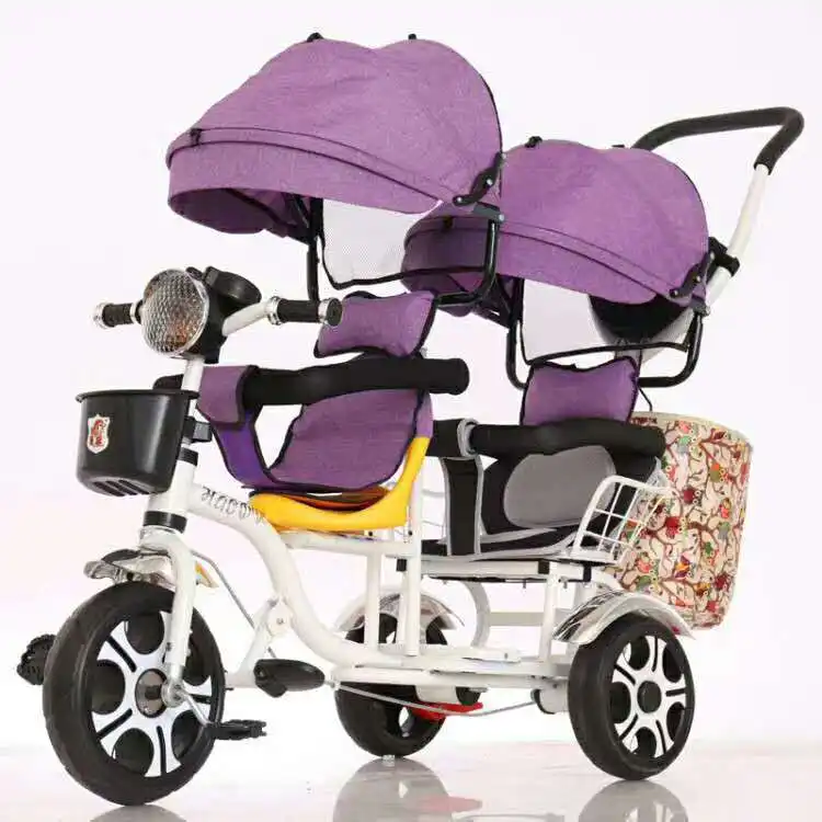 Оптовая продажа из Китая 2 мест Рюкзаки-кенгуру трехколесный велосипед двойни коляски