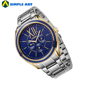 Bracelet en diamant analogique personnalisé de haute qualité en or Japon ensemble Offre Spéciale montre-bracelet étanche avec date - Product Image 6