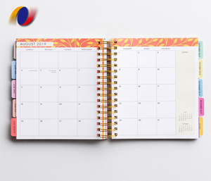 Custom Agenda Notebook <strong>Day</strong> <strong>Planner</strong> Weekly <strong>Planner</strong> With Dividers Jiayuan Hardcover Leather Notebook Leather Journal Uv Print - Product Image 1