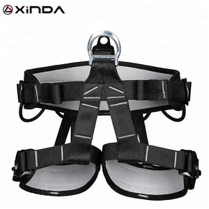 XINDA mendaki, kekuatan tinggi setengah badan <span class=keywords><strong>Harness</strong></span> hitam 75x120cm poliester empuk untuk penyelamatan penggunaan luar ruangan oleh penggemar mendaki - Product Image 1