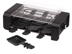 8 <span class=keywords><strong>Raclette</strong></span> <span class=keywords><strong>Table</strong></span> Grill Électrique Intérieur/Extérieur En Acier Au Carbone BBQ Grill Pan US Plug pour Usage Domestique - Product Image 2