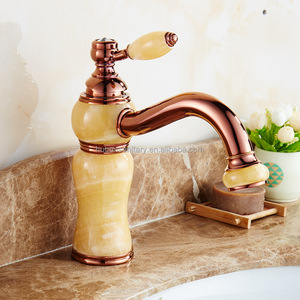 Oro acabado contemporáneo sola manija un agujero baño <span class=keywords><strong>grifo</strong></span> Jade Bowlder piedra vanidad del fregadero del recipiente del <span class=keywords><strong>grifo</strong></span> - Product Image 4