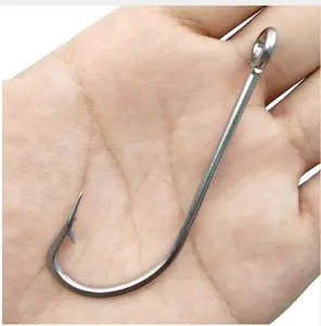 34007 Stainless Steel Fishing Hooks White Big Extra Long Shank Fishing Hook Size 1/0 2/0 3/0 4/0 5/0 6/0 7/0 8/0 9/0 10/0