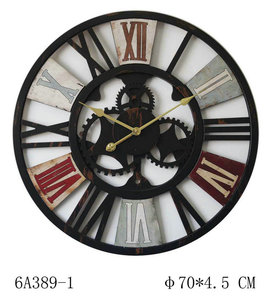 <span class=keywords><strong>Horloge</strong></span> <span class=keywords><strong>murale</strong></span> Vintage en fer, chiffres romains surdimensionnés, rétro, européen - Product Image 3