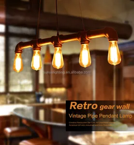 Lampada <span class=keywords><strong>a</strong></span> <span class=keywords><strong>Sospensione</strong></span> <span class=keywords><strong>Vintage</strong></span> <span class=keywords><strong>Lampade</strong></span> <span class=keywords><strong>Industriali</strong></span> Lampada Pendente Stile Tubo Idraulico Antico - Product Image 1