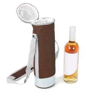 Portable Solo 1 Bottle Wine Cooler Bag Wine Carrier Tote Bag