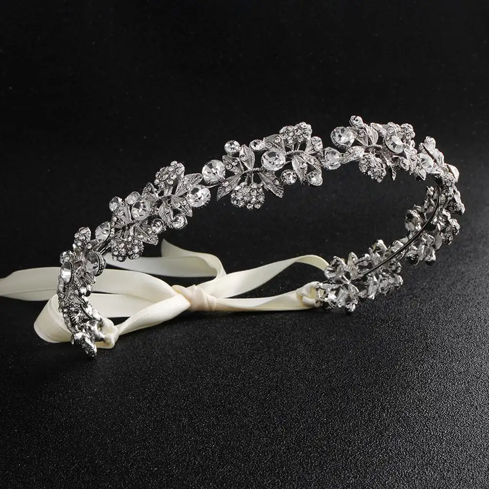 Brillante diadema nupcial tiara de cristal de la boda tocado