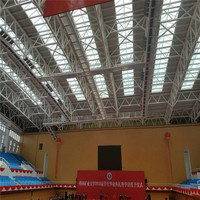 Usine de structures en acier de Chine conception de structure de toit de fermes de tuyaux en acier galvanisé de longue portée pour le hangar de cadre d'espace en acier de stade