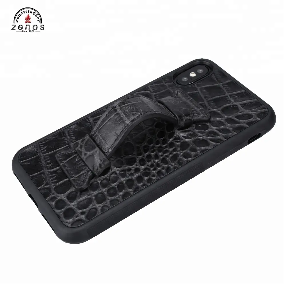 New Design Black Crocodile Leather Phone Case for iPhone 8/8plus/X