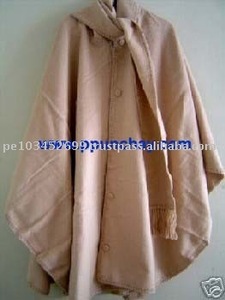 Poncho Peruano Alpaca Capa con Bufanda Ropa Regional - Product Image 1