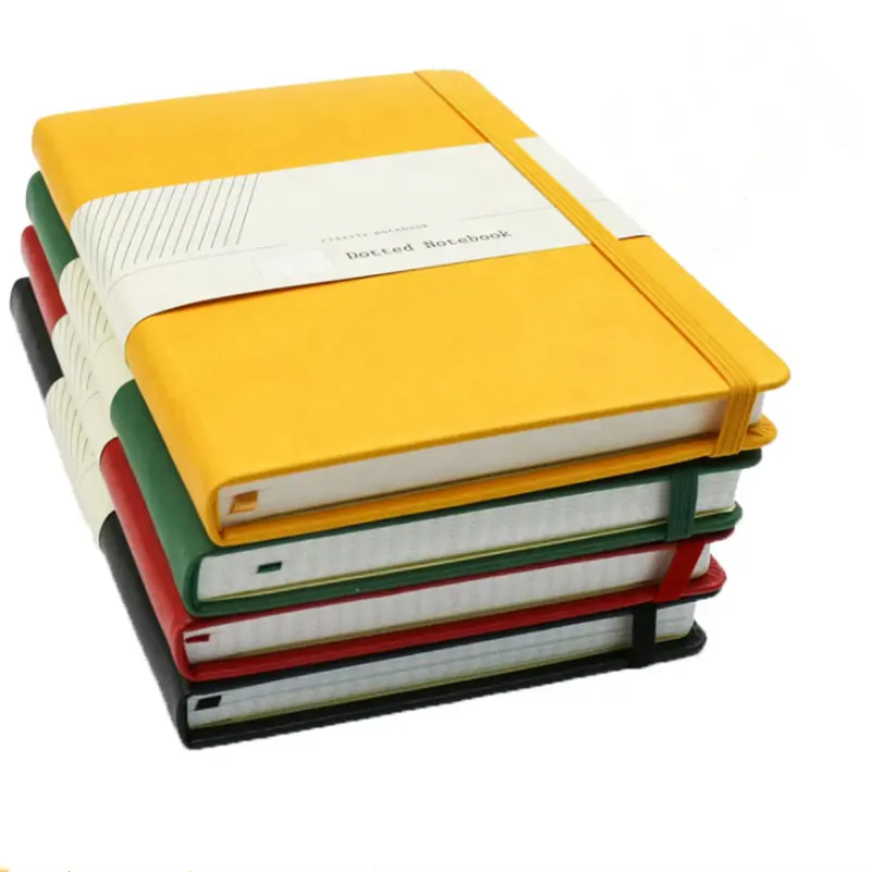 Notebooks de couro pu colorido do oem moleskin com logotipo defeito