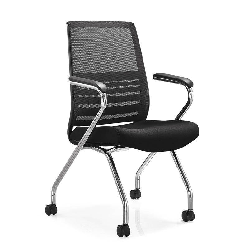 Black mid back elegant spiiny designed work office chair mesh
