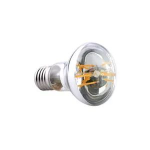 Hot silvery color AC85-265V flicker free vintage reflector r63 filament bulb