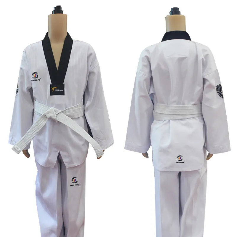 WOOSUNG Seragam Taekwondo Bahan Sampel Produsen Grosir 8020 Korea Taekwondo Dobok Itf Seragam Taekwondo