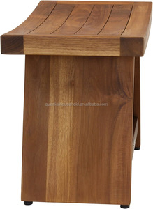 (BELLEMENT ASSEMBLÉ) Banc de douche en teck original Asia 24 pouces avec étagère - Product Image 2