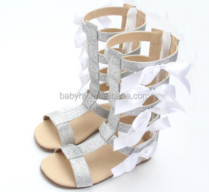 売れ筋マルチカラー膝子供子供用ハイフラット女の子靴子供用剣闘士サンダル - Product Image 5