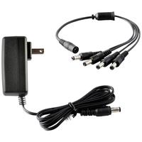 Alimentation pour caméra de sécurité, 4 voies, câble de séparation d'alimentation, adaptateur d'alimentation pour caméra analogique, AHD DVR, 12V 2a 100V-240V, CCTV