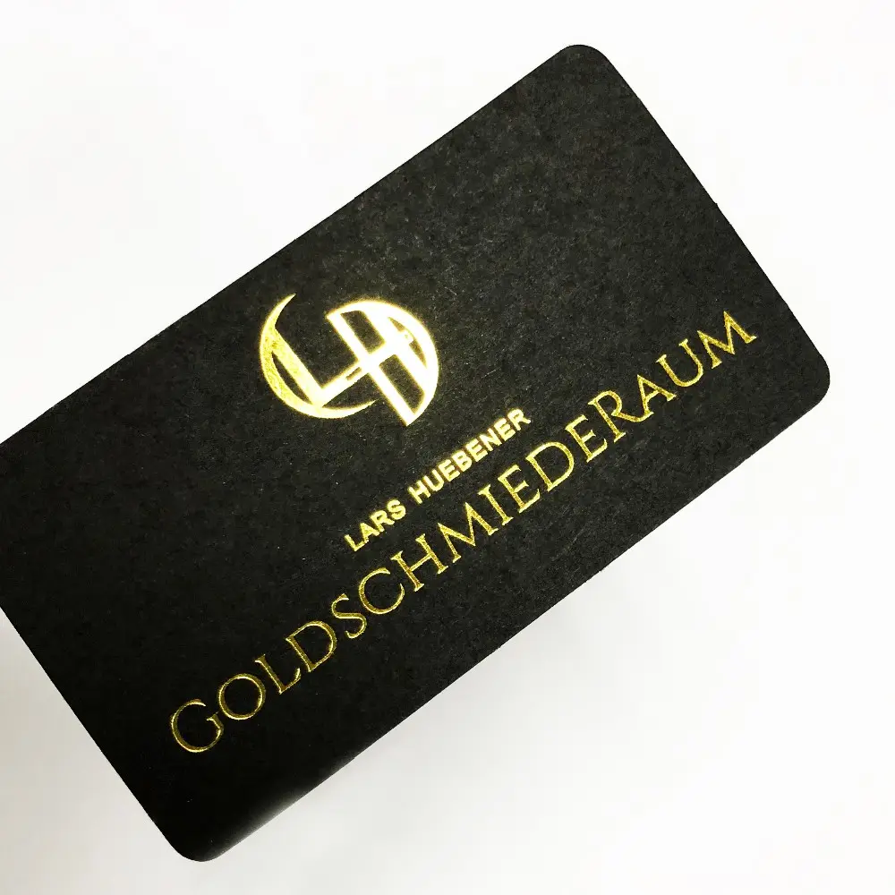 Wholesale Price Premium Custom Gold print embossed gold foil business cards