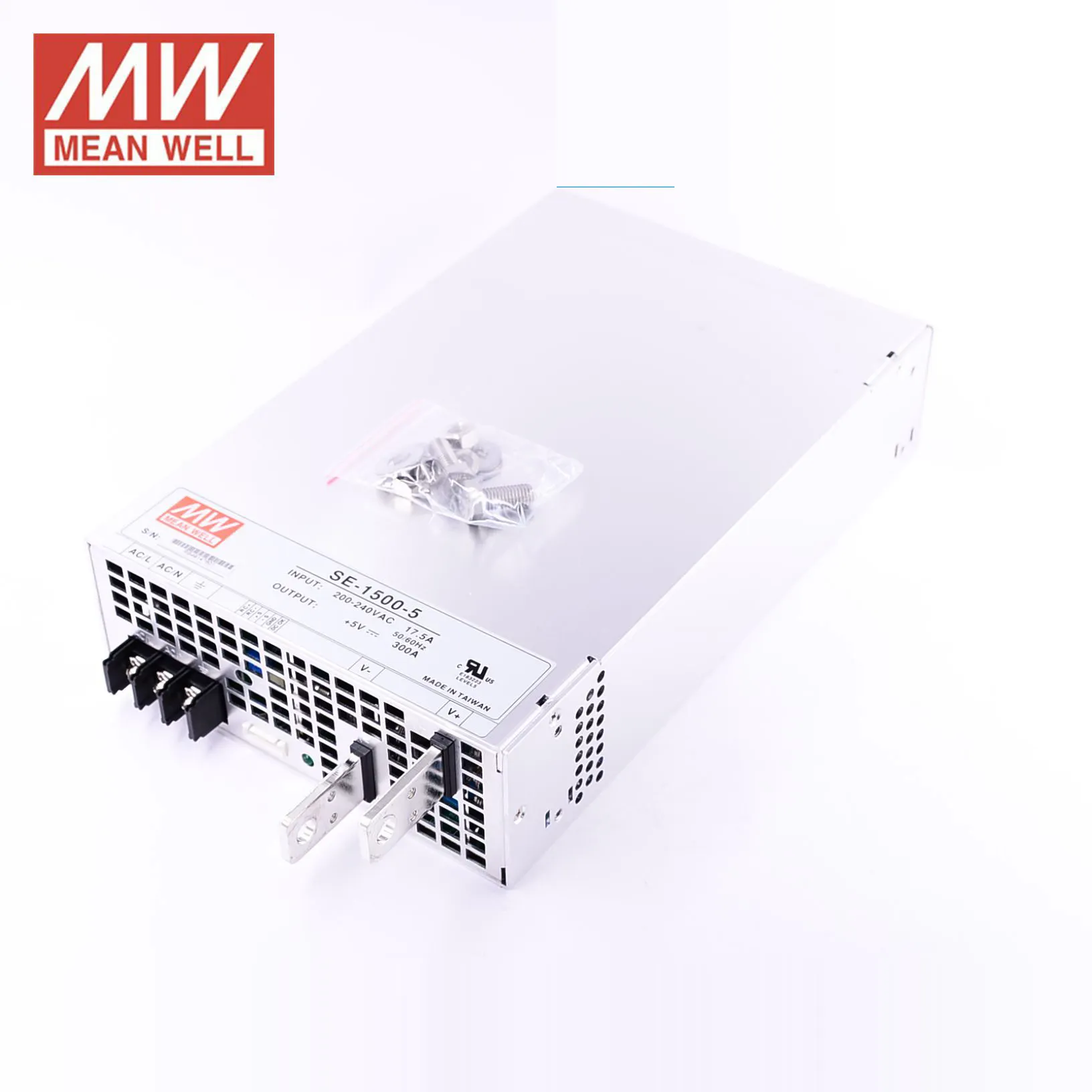 SMPS MeanWell SE-1500-5 1500W 5V AC giriş aralığı anahtarı tarafından seçilen AC-DC tek çıkış dahili DC fan anahtarlama güç kaynağı