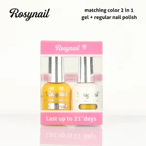 Private Label Propria Marca Nail Polish 2 In 1 Perfect Match Gel Nail Polish Set