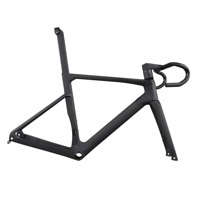 Siêu Nhẹ Phía Trước 160Mm Phía Sau 140Mm Đĩa Rotor Full Carbon Road Bike Khung Với ĐĨA PHANH Phẳng