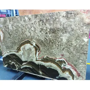 Preço backlit laje de mármore ônix boox max painel de parede marrom translucidez