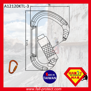 Triple Lock Light Easy Use Heavy Duty Aluminum Climbing Carabiner - Product Image 3