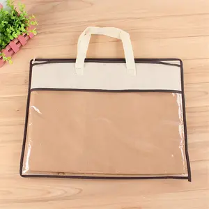 पीवीसी बैग के साथ आयत आकार पारदर्शी पीवीसी प्लास्टिक रजाई बैग संभाल