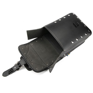 Modificato Cafe Racer Bag Lato Del Motociclo Nero In Pelle Sintetica Semplicità Impermeabile Ristabilisce I Saddle Bag - Product Image 5