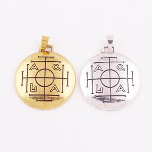 P311 Huilin Jewelry - Amuleto Medieval de Oro Antiguo Chapado en Oro, Colgante de Éxito AGLA para Collar o Pulsera - Product Image 1
