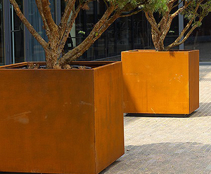 Customized Size Corten Steel Garden <strong>Tree</strong> Planters Metal <strong>Large</strong> Small <strong>Pots</strong> Minimalist Design for Home Nursery Flower Plant <strong>Pot</strong> - Product Image 2