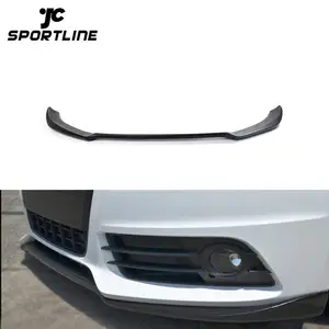 Fibra De Vidro Pintado de preto A4 B8 A4 Front Bumper Lip Spoiler Para Audi Sline