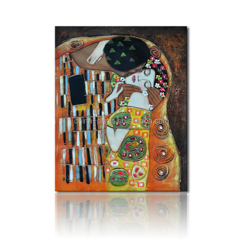 The Kiss Reproductive Oil Painting/Canvas Art Of Gustav Klimt/Famous Painting Printing
