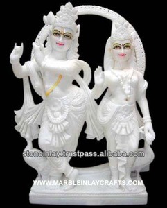 Best Quality White Makrana Marble Radha Krishna Statue - Product Image 1