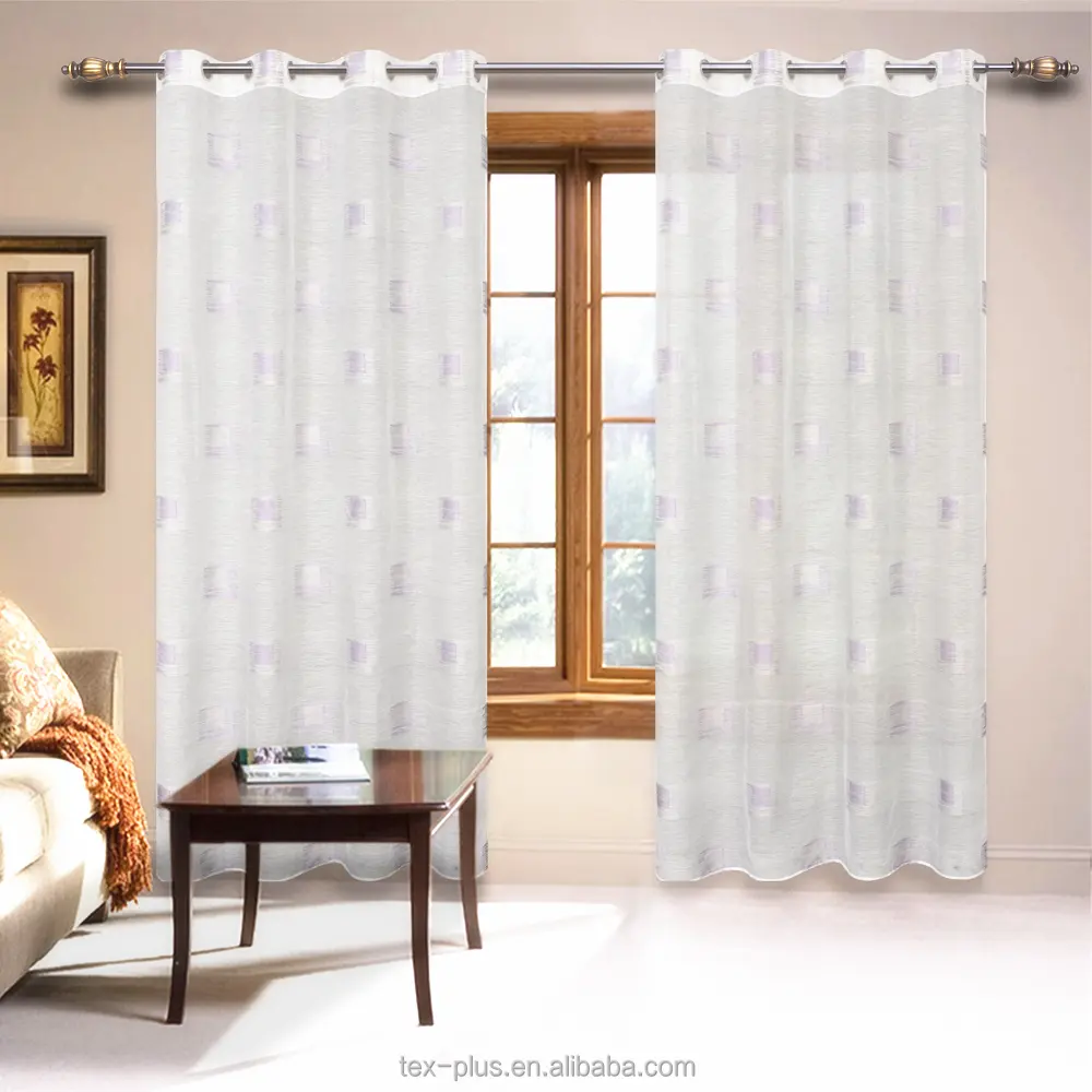 Newest Design 10 Years Experience Polyester Jacquard Window Curtain