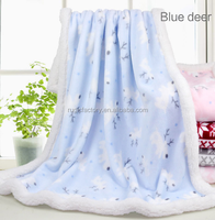 Kustom Cetak Super Lembut Bayi Tekstil Sublimasi Selimut Bunga Kepingan Salju Sherpa Throw Swaddle Wrap Nursery Bayi Selimut